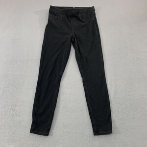 Spanx Jeggings Womens Medium Black Denim Leggings Mid Rise Shaping Stretch